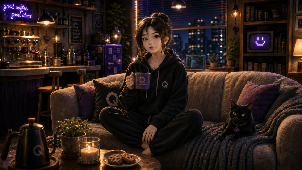 Q coffee chat scene