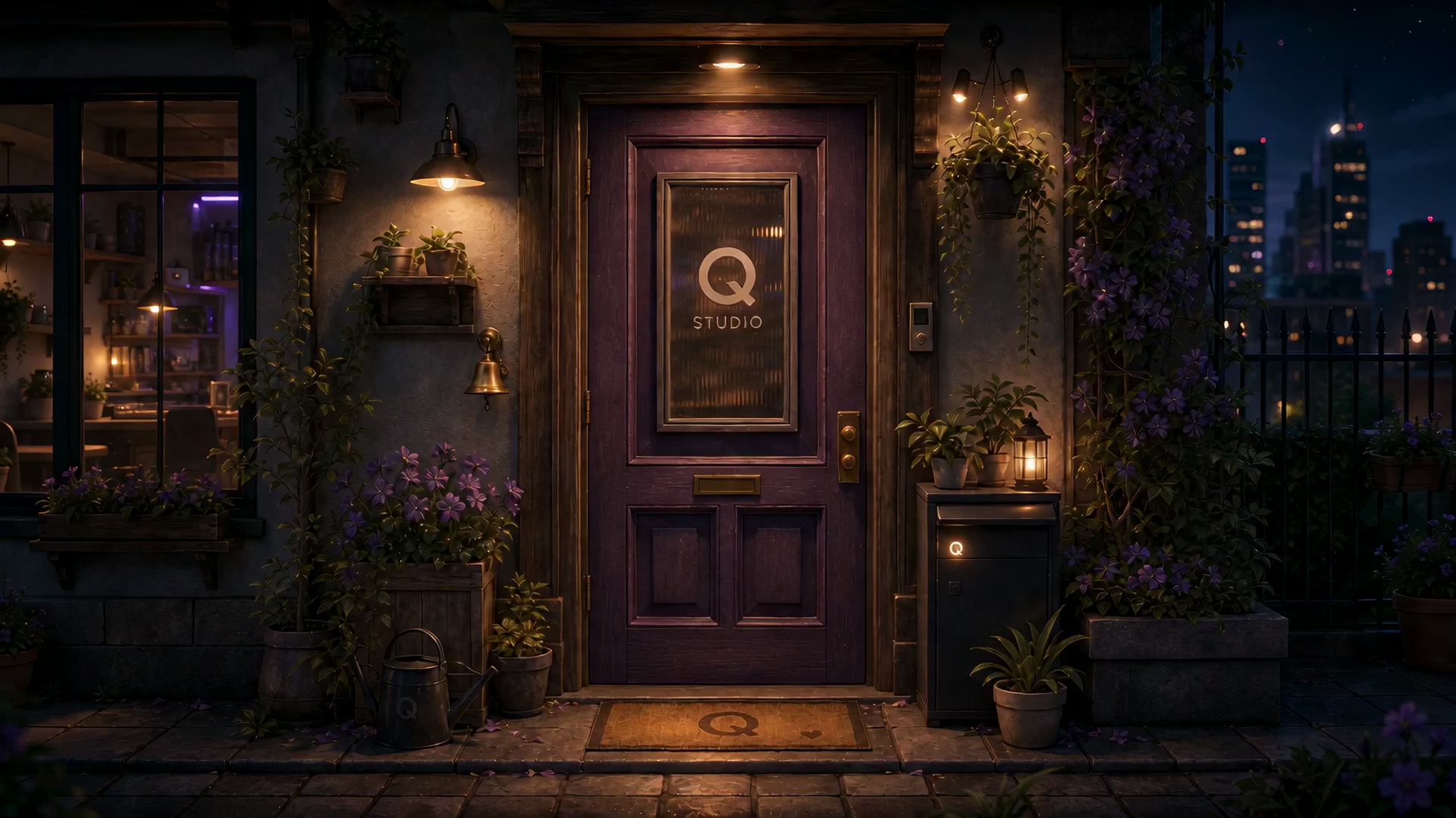 Q studio door entrance