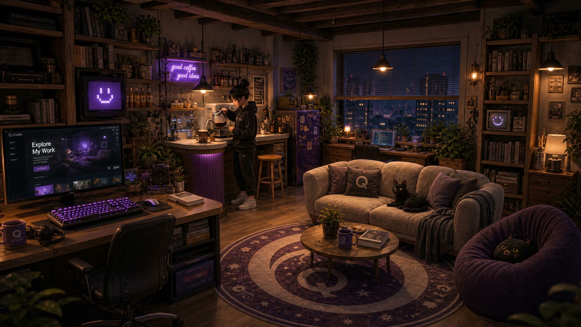 Q studio room overview